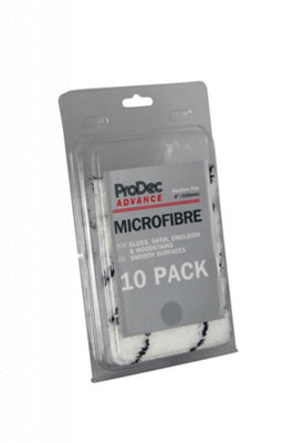 Prodec Advance4" Microfibre Med Pile Mini RollersPack 10 from B&Q