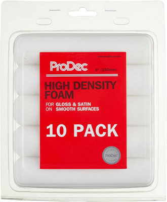 B&Q -  10 Pack 6 Inch High Density Foam Mini Paint Rollers For A Smooth Finish With Gloss