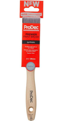 Prodec Premier Trade Professional Synthetic Paint Brush For A Smooth Finish Painting With EmulsionGloss And Satin 38mm from B&Q