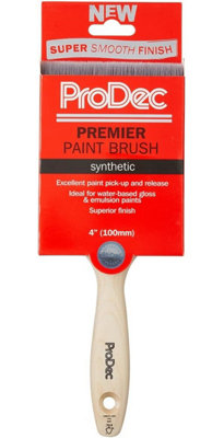 Prodec Premier Trade Professional Synthetic Paint Brush For A Smooth Finish Painting With EmulsionGloss And Satin 100mm from B&Q