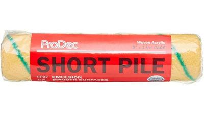 Prodec 9 Inch X 1.5" Short Pile Woven Trade Professional Paint Roller For A Smooth Finish from B&Q