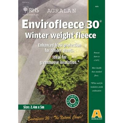 Agralan Envirofleece Heavy Duty Frost Protection Fleece 30G 2.4 X 5M from B&Q