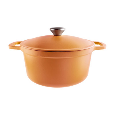Commichef Lightweight Cast Iron Casserole 22Cm3LTerracotta RedDutch Oven Pot With LidInduction Hob Compatible Stewpot from B&Q