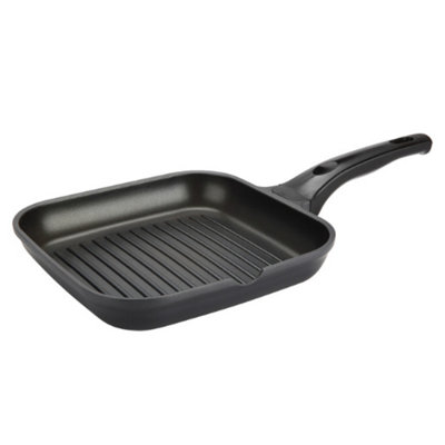 Commichef Grill PanDie-Cast AluminiumSquare Griddle Frying Pan24Cm from B&Q