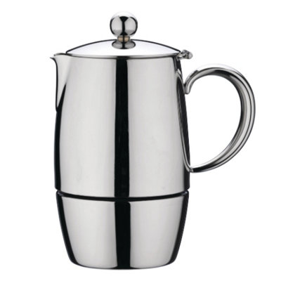 Café Stål Café Stal Bellux Premium Espresso Maker300Ml / 3 Mugs / 10 Espresso CupsClassic Stainless SteelStovetop Moka Coffee Maker from B&Q