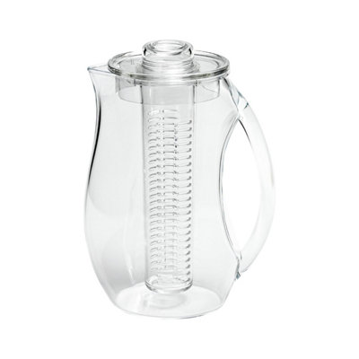Fruit Infusion Pitcher Jug 2L Acrylic With Removable Tube Clear Flavoured Water from B&Q