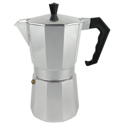 Café Olé Stovetop Coffee Maker360Ml / 9 Espresso CupsAluminium Italian Moka PotGas Hob Only from B&Q