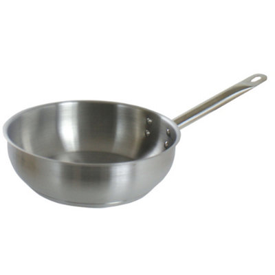 Commichef+ Saute Pan (Without Lid)Deep Stainless Steel Frying Pan20Cm from B&Q