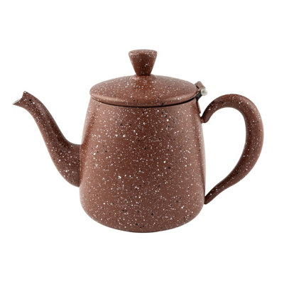 Café Olé Premium Granite Teapot35Oz / 995Ml / Serves 4-5 MugsStainless SteelClassic Teapot DesignRed Granite Finish from B&Q