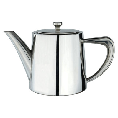Café Olé Derwent Teapot48Oz / 1360Ml / Serves 6-7 MugsStainless SteelModern Teapot DesignMirror FinishPerfect Pour Spout from B&Q
