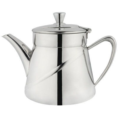 Café Olé Arabica Teapot48Oz / 1360MlServes 7-8Stainless Steel TeapotMirror FinishHollow HandleDishwasher Safe from B&Q