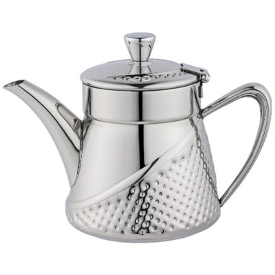 Café Olé Arabica Teapot35Oz / 995Ml / Serves 2-4Stainless Steel TeapotHammered EffectHollow HandleDishwasher Safe from B&Q