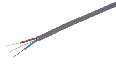 Prysmian Grey Twin & Earth Cable 1.5mm² X 25M from B&Q