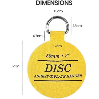 Disc Plate Hanger Company 50mm Self Adhesive Disc Plate Hanger from B&Q