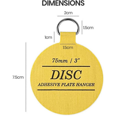 Disc Plate Hanger Company 75mm Self Adhesive Disc Plate Hanger from B&Q