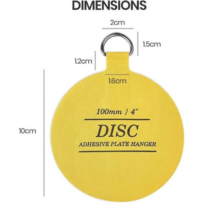 Disc Plate Hanger Company 100mm Self Adhesive Disc Plate Hanger from B&Q