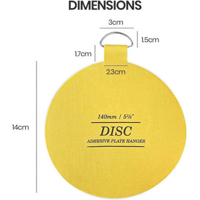 Disc Plate Hanger Company 140mm Self Adhesive Disc Plate Hanger from B&Q
