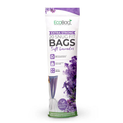 Ecobag Lavender Scented Kitchen Drawstring Bin Liner 20L24 Microns Heavy Duty420 X 760mm20 Pack from B&Q