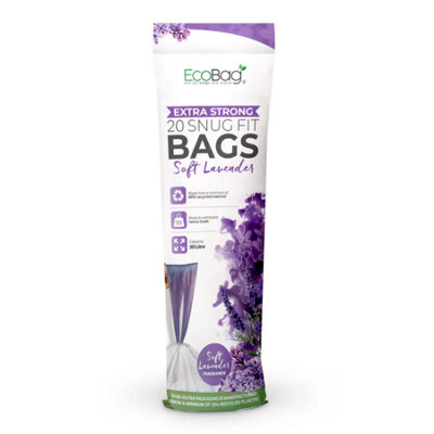 Ecobag Lavender Scented Kitchen Drawstring Bin Liner 30L25 Microns Heavy Duty465 X 750mm20 Pack from B&Q