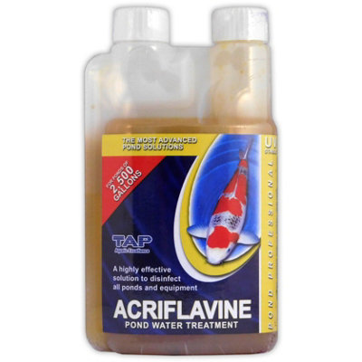 Tap Pond Professional Acriflavine Flukes Bacteria Parasite Pond Solution Garden 500Ml from B&Q