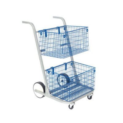 Home Secure Gosecure Major Mail Trolley Removable Baskets Silver Mt2Sil from B&Q