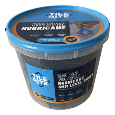 Tile Rite Big Spin Hurricane Tile Levelling Spacer Bases3mm Grout Joint3-15mm TilesPack Of 250 from B&Q