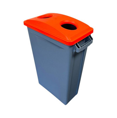 B&Q -  87L Slim Recycling Bin Space Saving Rectangular Waste Container For HomeOffice & Kitchen