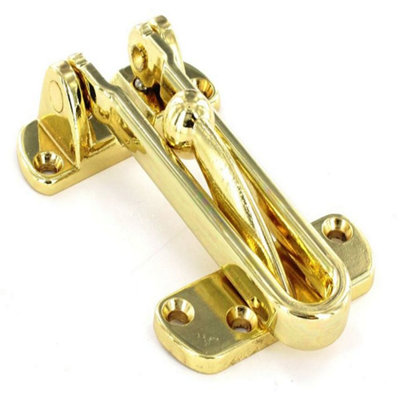 Charles Watson Door Restrictor Brass Door Guard High Security 110mm from B&Q