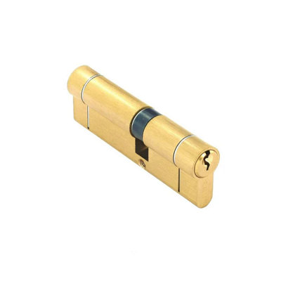 Securit Anti-Bump Euro Cylinder 35/35 (70mm) Brass With 3 Keys from B&Q