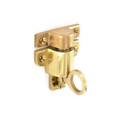Charles Watson Brass Fanlight Catch Loft Attic Window Hook from B&Q