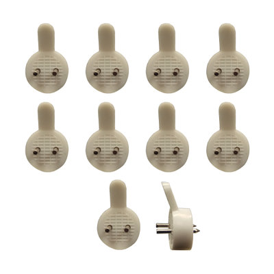 Charles Watson Hard Wall Picture Hooks Frame Mirror Hanging White 22mm Pack Of 10 from B&Q