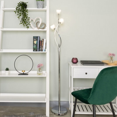 Litecraft Marta Chrome 3 Floor Lamp Light
