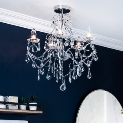 Litecraft Vara Chrome 5 Light Chandelier from B&Q