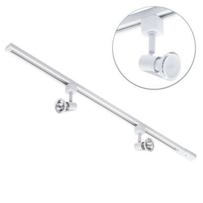 Litecraft Harlem White 2 Head 1M Straight Kitchen Ceiling Light With Led Bulbs from B&Q