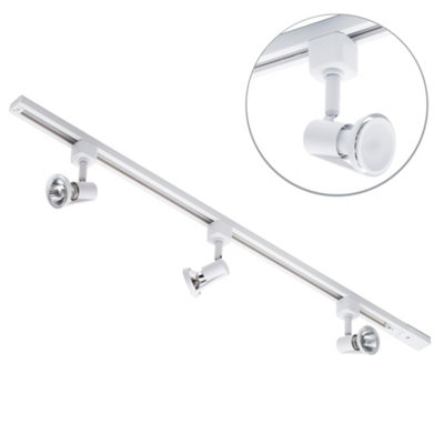 Litecraft Harlem White 3 Head 1M Straight Kitchen Ceiling Light With Led Bulbs from B&Q