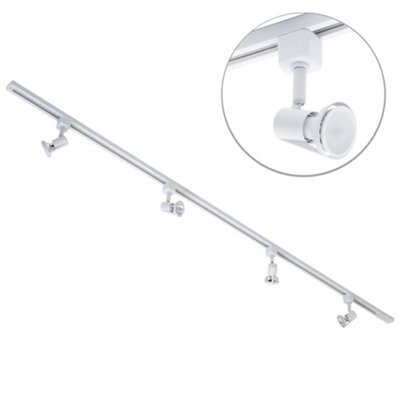 Litecraft Harlem White 4 Head 2M Straight Kitchen Ceiling Light With Led Bulbs from B&Q