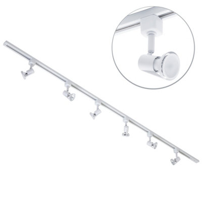 Litecraft Harlem White 6 Head 2M Straight Kitchen Ceiling Light With Led Bulbs from B&Q