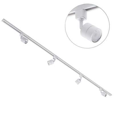Litecraft Soho White 4 Head 2M Straight Kitchen Ceiling Light With Led Bulbs from B&Q