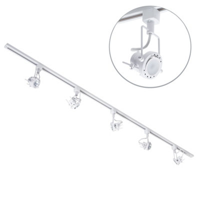 Litecraft Greenwich White 5 Head 2M Straight Kitchen Ceiling Light With Led Bulbs from B&Q