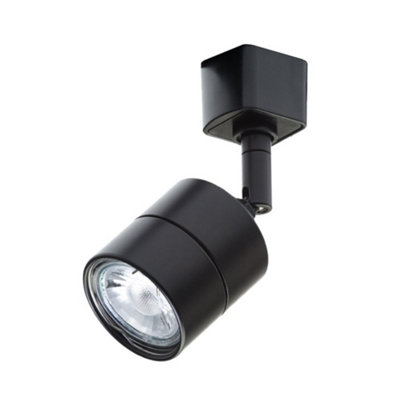 Litecraft Soho Black Gu10 Single Track Circuit Spotlight Head from B&Q
