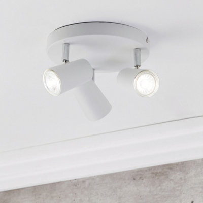 Litecraft Chobham White Adjustable Ceiling Spotlight Plate from B&Q