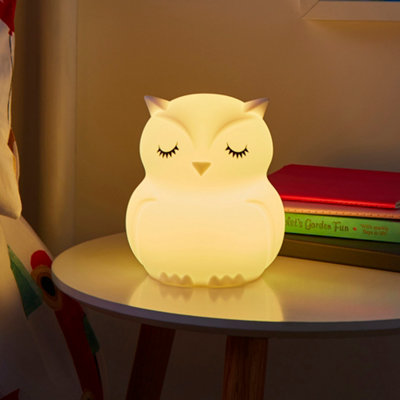 Glow Damini Multicoloured Owl Integrated Led Night Light from B&Q
