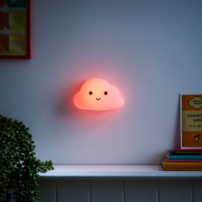 Glow Lumi Multicoloured Cloud Integrated Led Night Light from B&Q