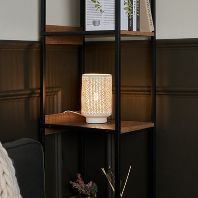 Inlight Puelo Vessel Round Matt Ivory Ceramic Table Lamp from B&Q