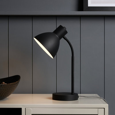 Inlight Tripp Conical Matt Black Desk Lamp from B&Q