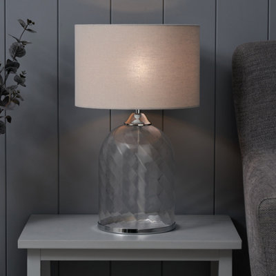 Inlight Velho Round Gloss Clear Table Lamp from B&Q