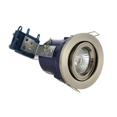 Forum Lighting Forum Electralite Ela-27466-Schr Yate Fixed Fire Rated Adjustable DownlightSatin Chrome (11954) from B&Q