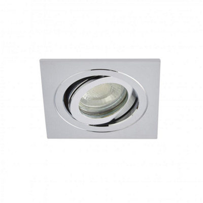 Spa Lighting Spa-35727-Chr Cali Ip65 Square Tiltable Downlight In A Chrome Finish from B&Q
