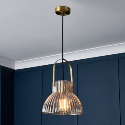Litecraft Visconte Sala Brass Ceiling Pendant from B&Q