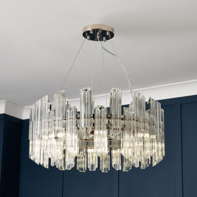 Litecraft Visconte Napoli Nickel 8 Light Ceiling Pendant from B&Q